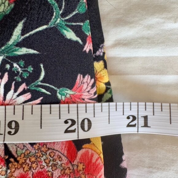 NWT No. 21 Black w Bright Floral 100% Silk Long Sleeved Mini Dress - Picture 11 of 13